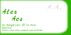 alex acs business card